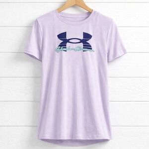 Under Armour Lavender Tee with Navy & Teal Logo